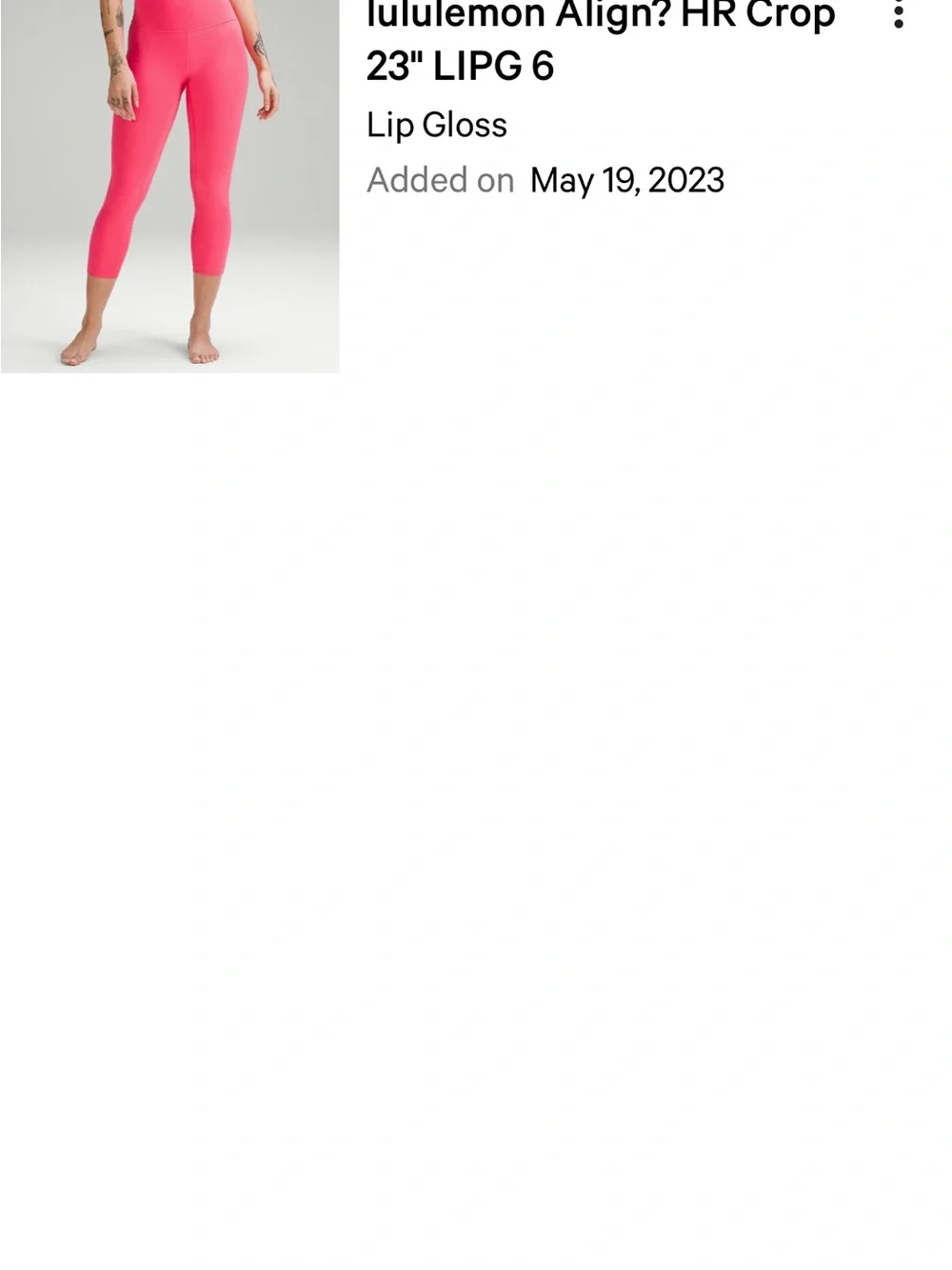 lululemon athletica Coral High-Rise Leggings & Crop Tank Set